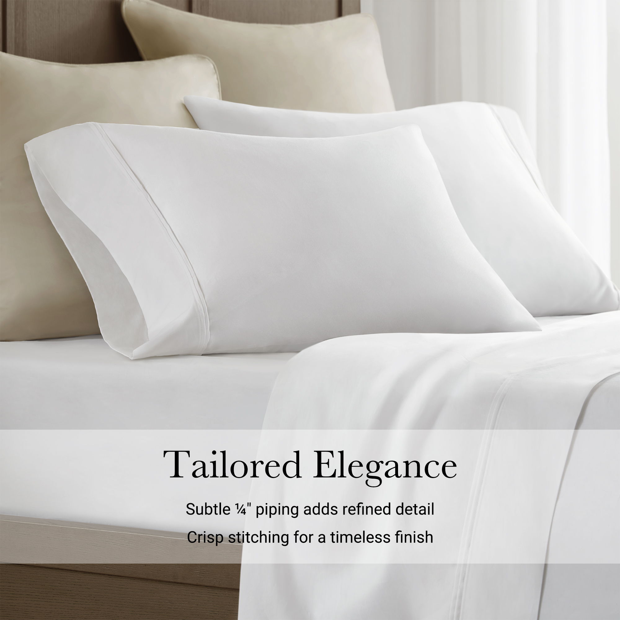King Sateen Pillowcase Set - White
