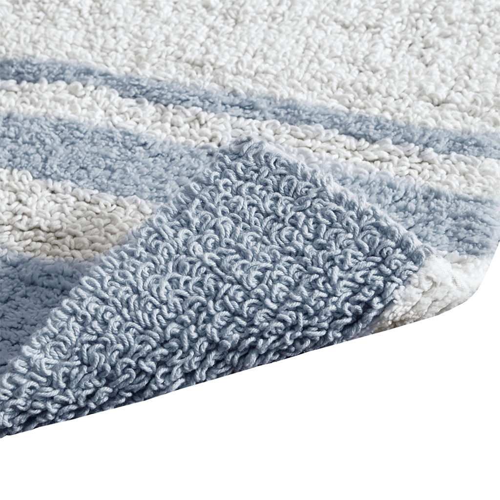 Spa Cotton - 20" x 30" Reversible Bath Rug - Blue