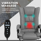 Vinsetto Vibration Massage Office Chair with Heat, Footrest, Gray