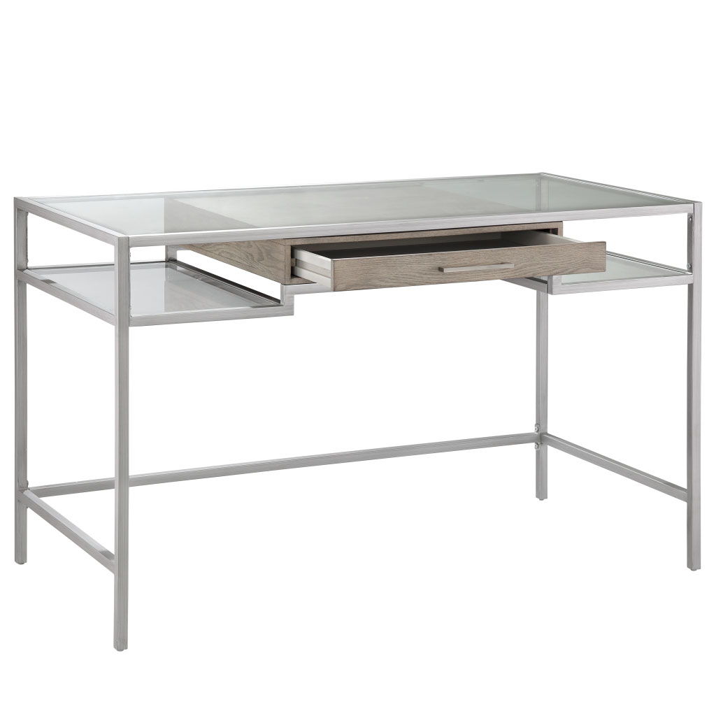 Adela - Writing Desk - Antique Silver