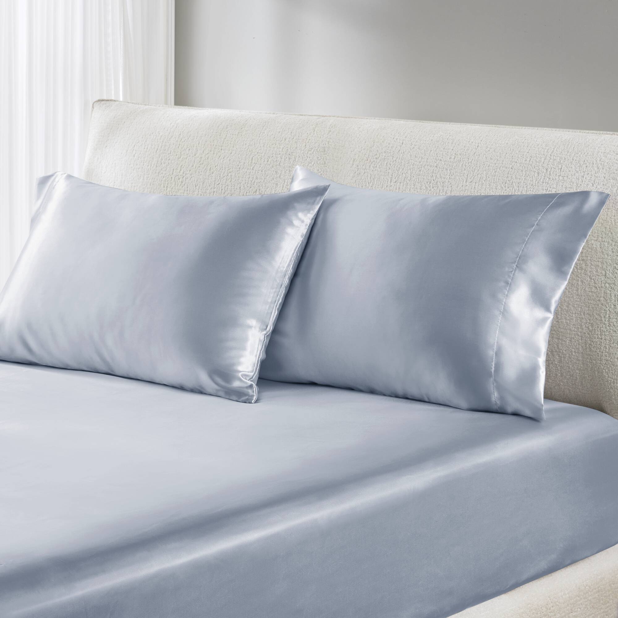 Satin - Standard Luxury Pillowcases (Set of 2) - Blue