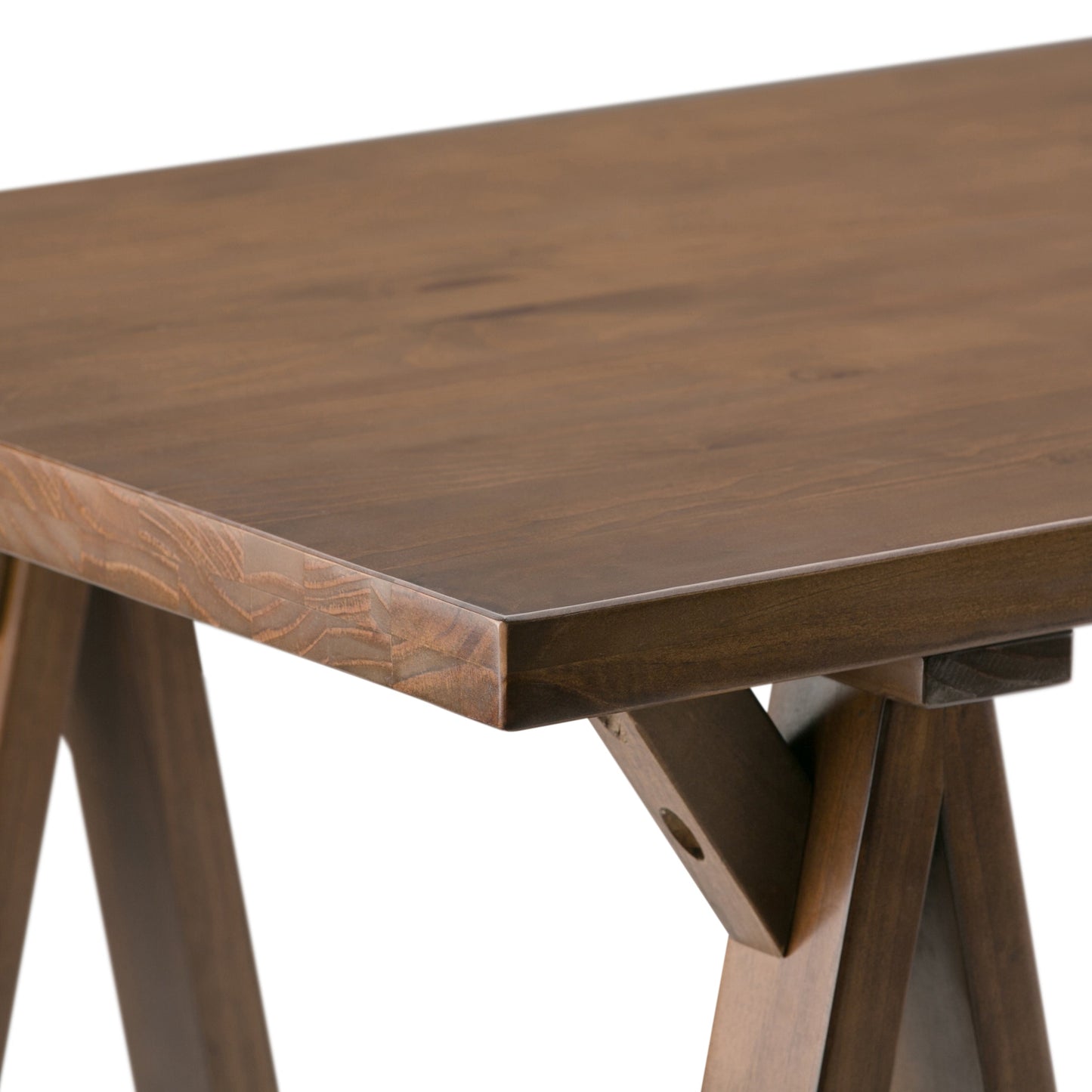 Sawhorse - Writing Desk - Medium Saddle Brown