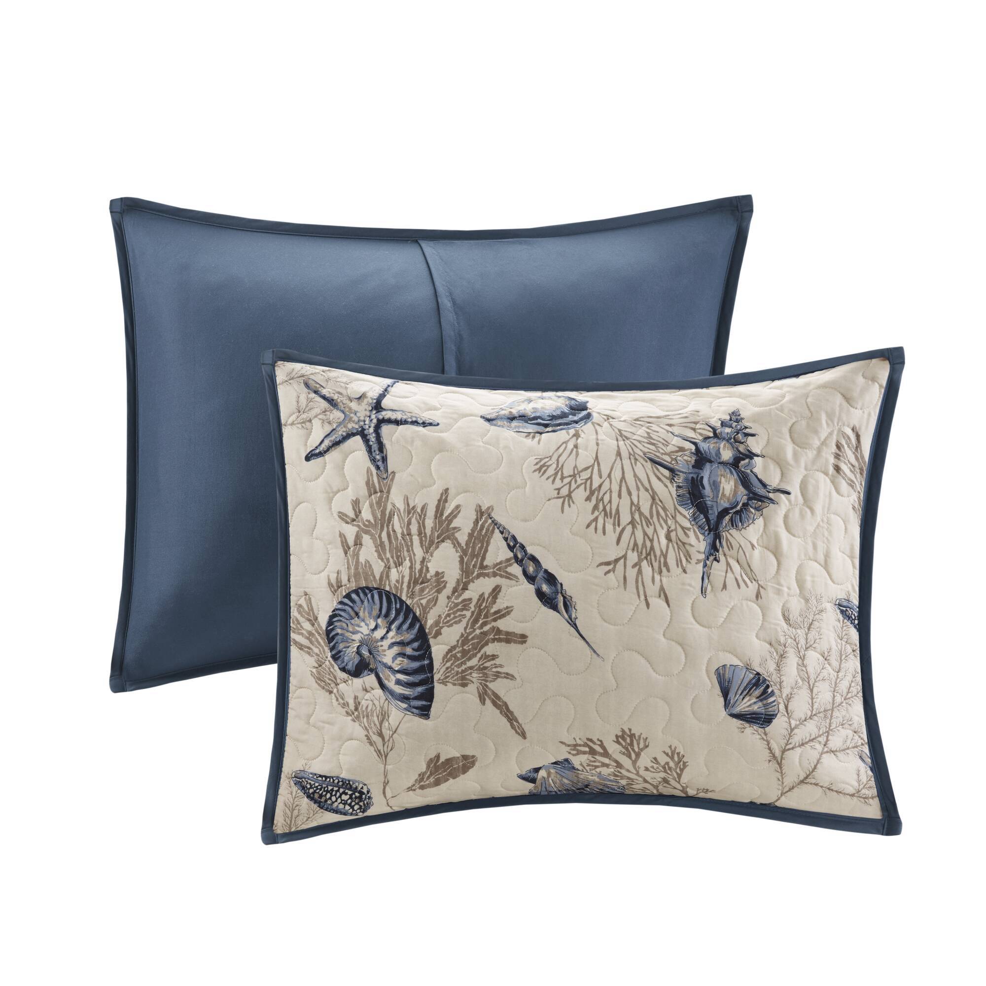 Bayside - Reversible Coverlet Set Microfiber - Blue