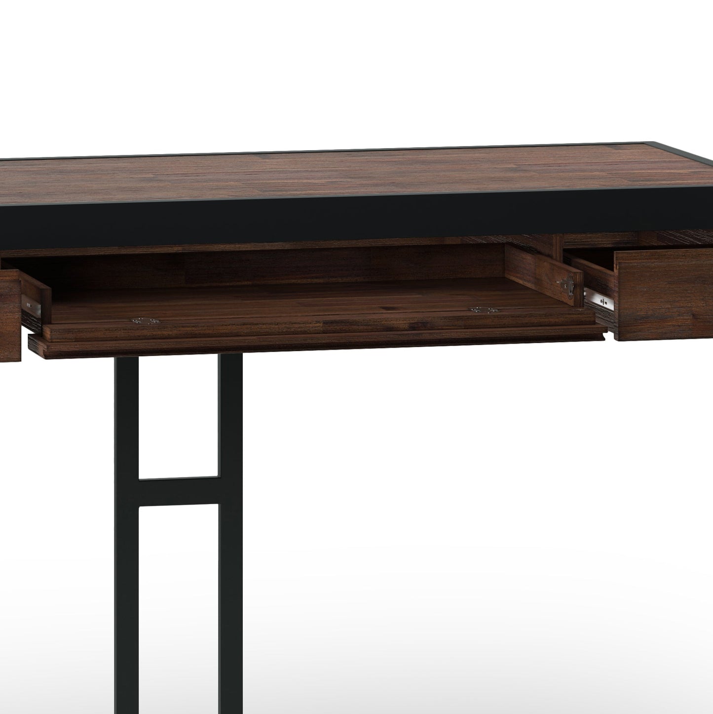 Erina - Small Desk - Distressed Charcoal Brown