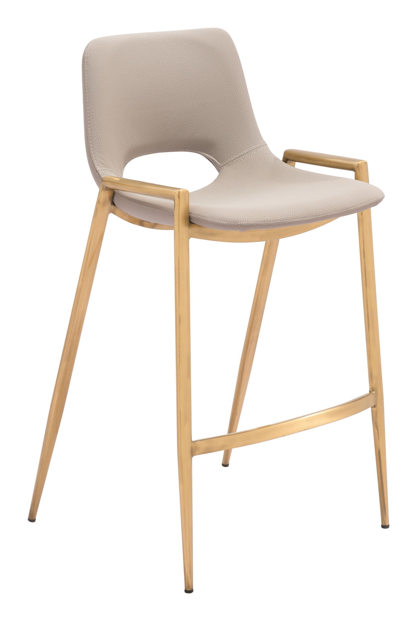 Desi - Counter Stool With Gold Legs (Set of 2)