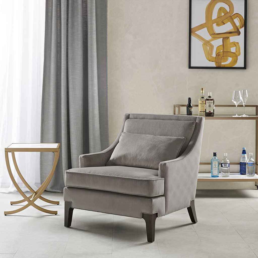 Anna - Arm Accent Chair - Light Gray
