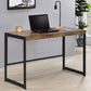 Writing Desk with Metal Frame in Antique Nutmeg and Gunmetal