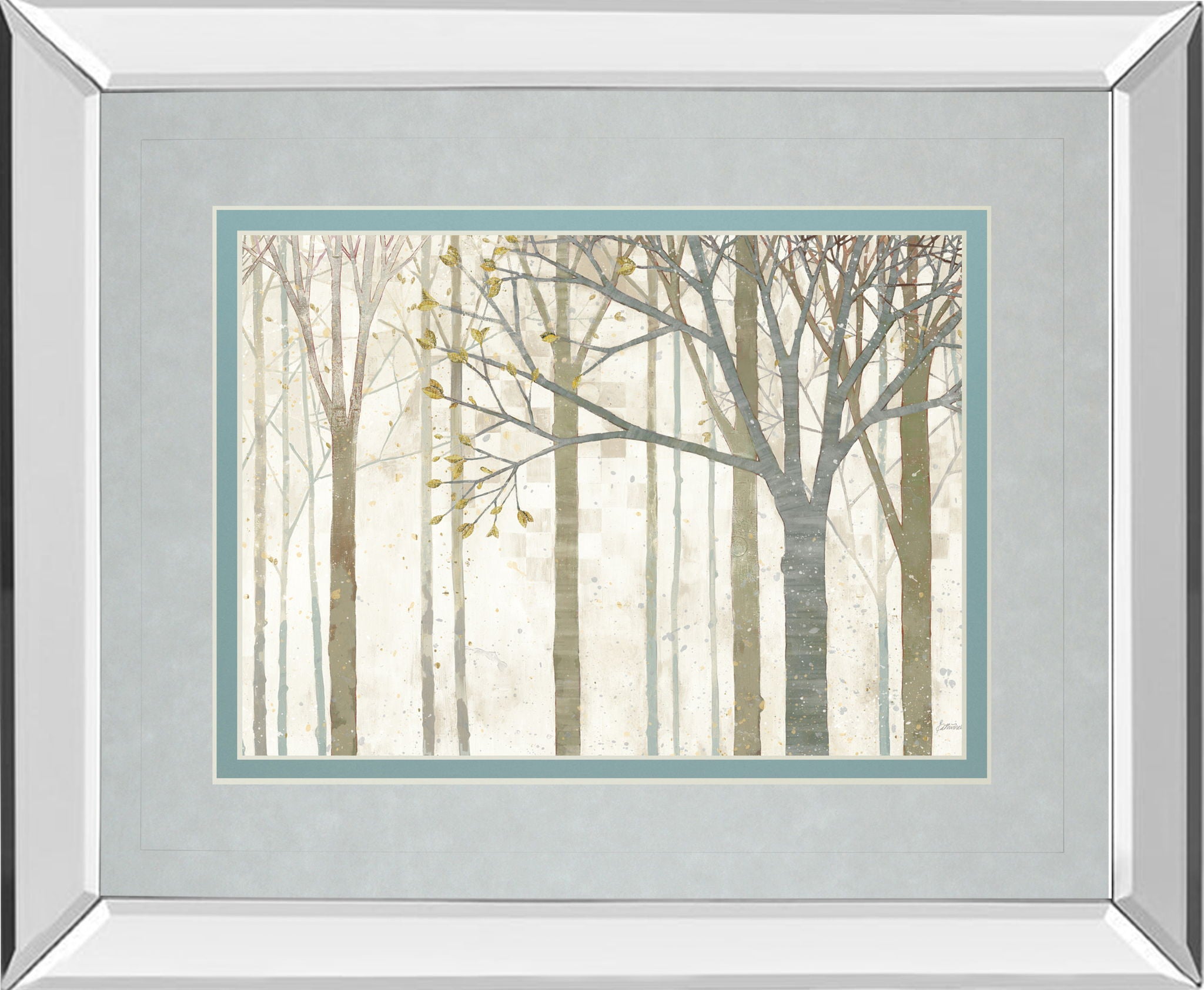 In Springtime No Border By Katherine Lowell - Mirror Framed Print Wall Art - Beige