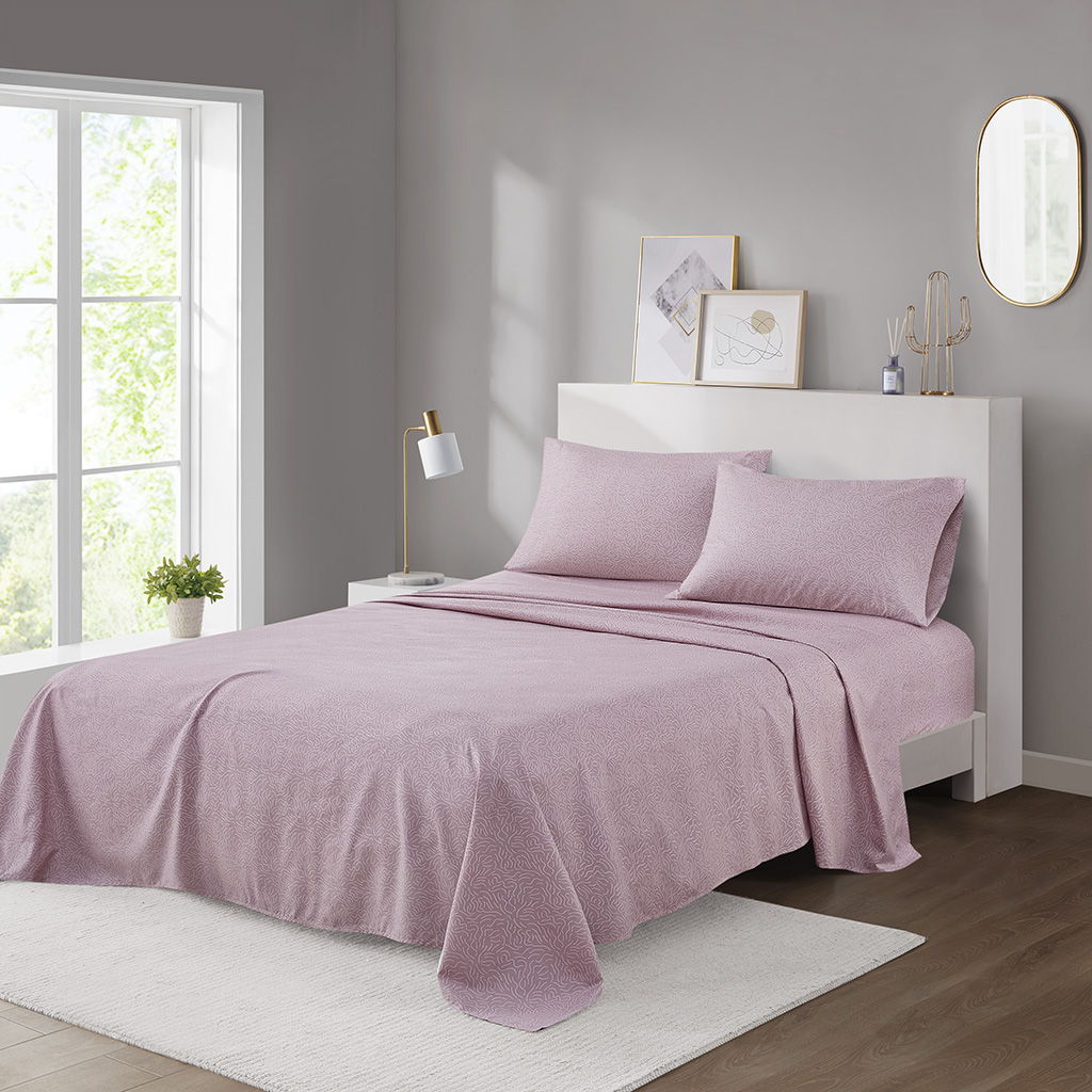 Printed Microfiber - Sheet Set - Blush Waves