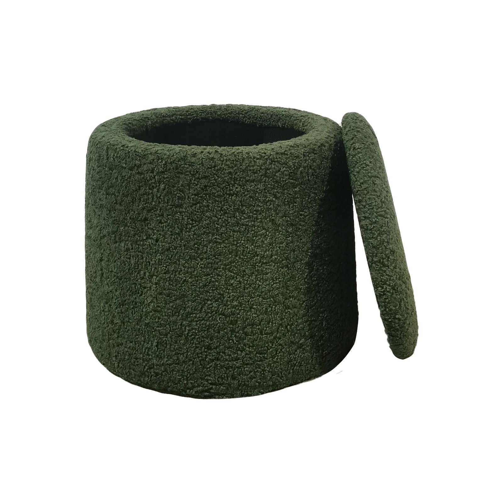 Tara - Round Storage Ottoman - Green