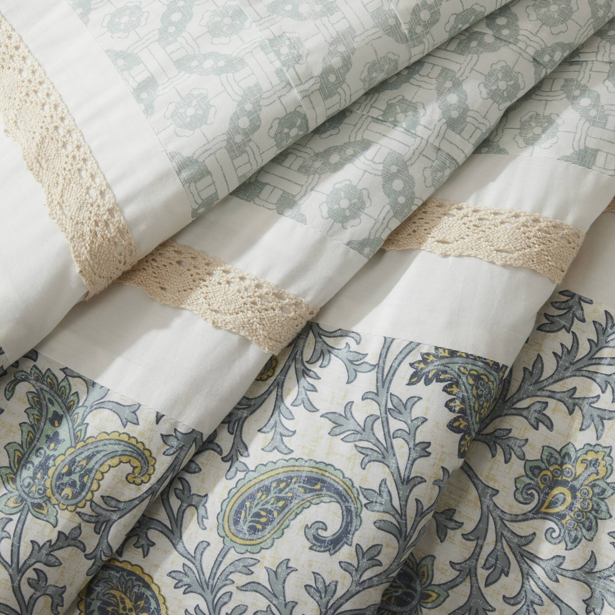 Dawn - California King 9 Piece Comforter Set - Blue
