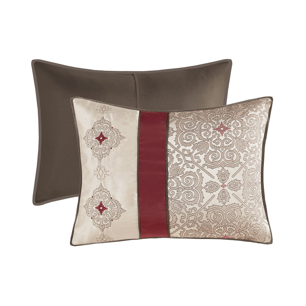 Donovan - California King 7 Piece Comforter Set - Red