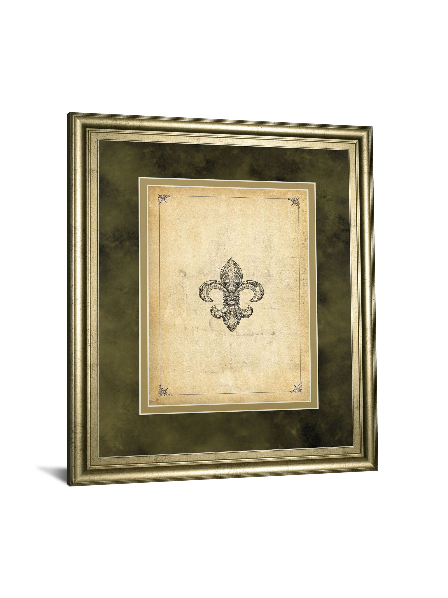 Fleur Di Lies II By Alexey Paviuts Double Matted - Framed Print Wall Art - Beige