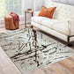 Shifra Luxury Area Rug in Beige and Gray with Bronze Abstract Design