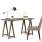 Sawhorse - Writing Desk - Distressed Grey