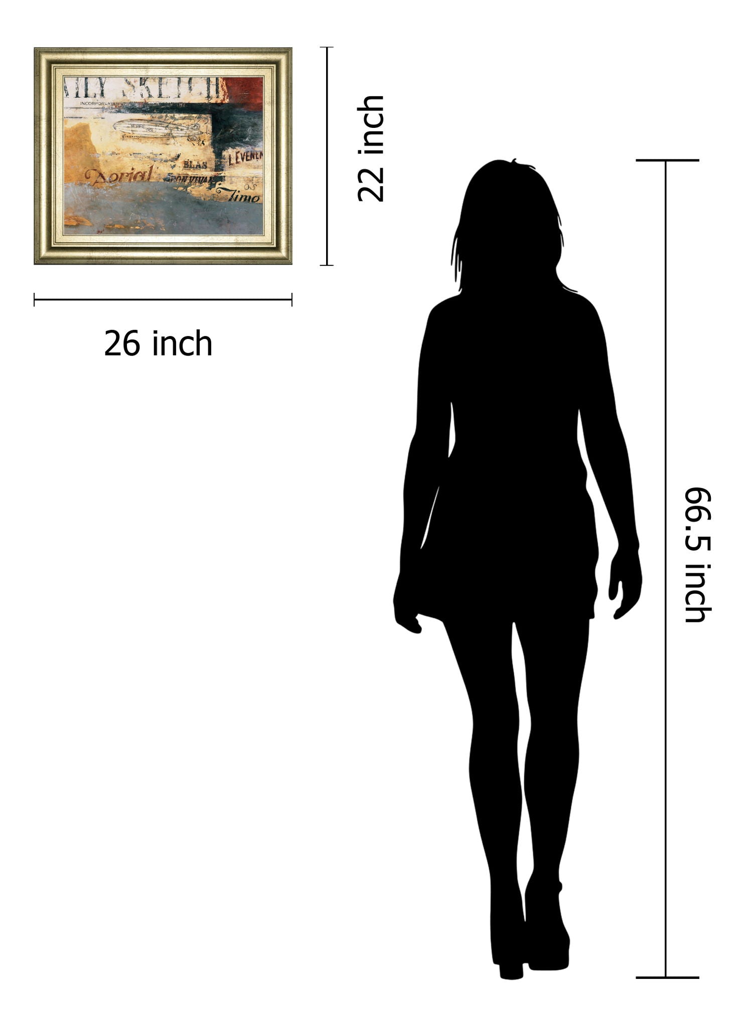 Zeppelin By Aliaga, C. - Framed Print Wall Art - Blue