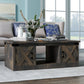 Bridgevine Home Farmhouse 48 inch Coffee Table, No Assembly Required, Barnwood Finish