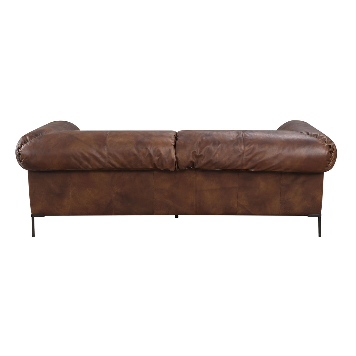 Jaron - Top Grain Leather Sofa - Mocha