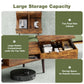 Sweetcrispy Lift Top Coffee Storage Wood Tables with Hidden Compartment Small Dining Desk for Home Living Room Office