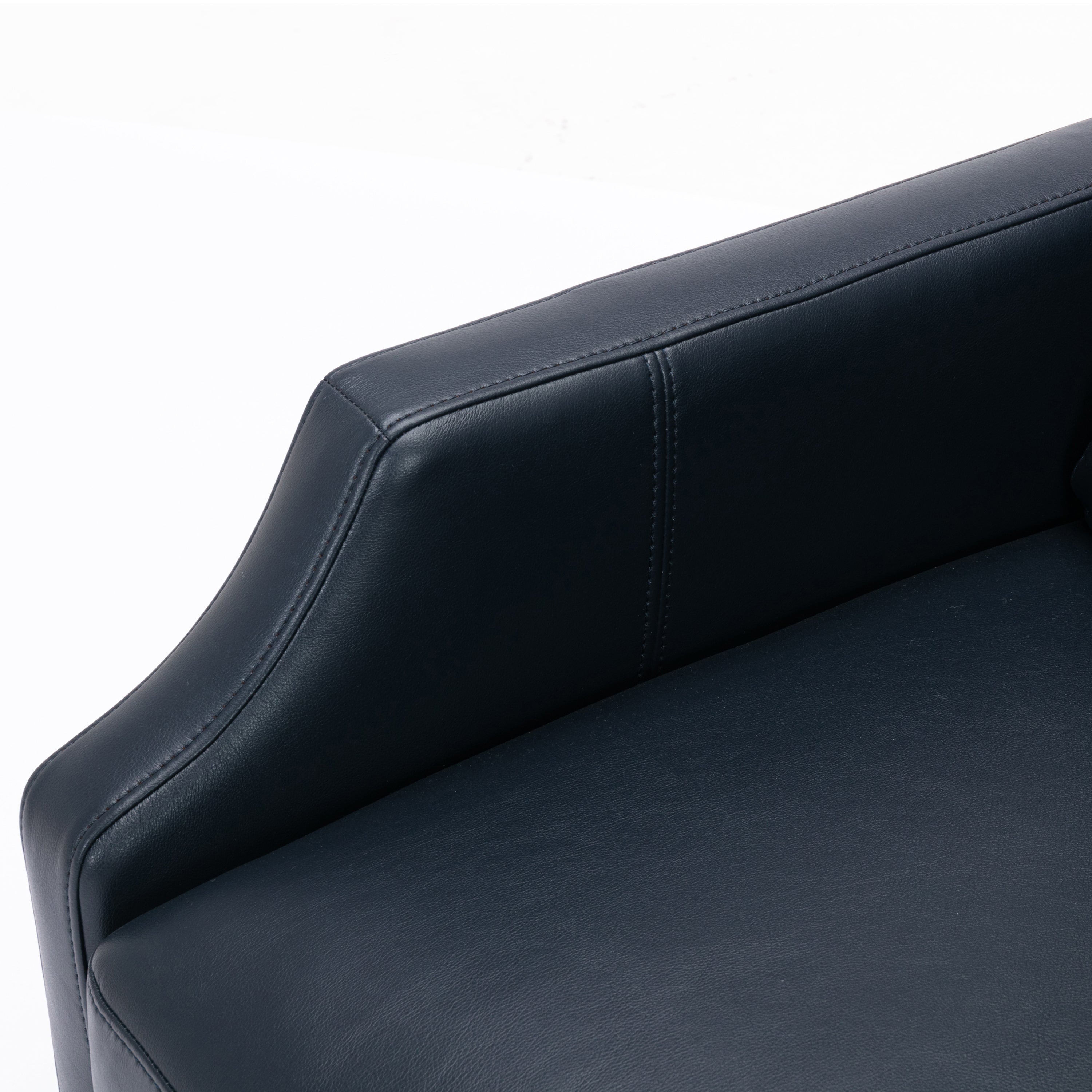 Biscoe Push Back Recliner - Midnight Blue