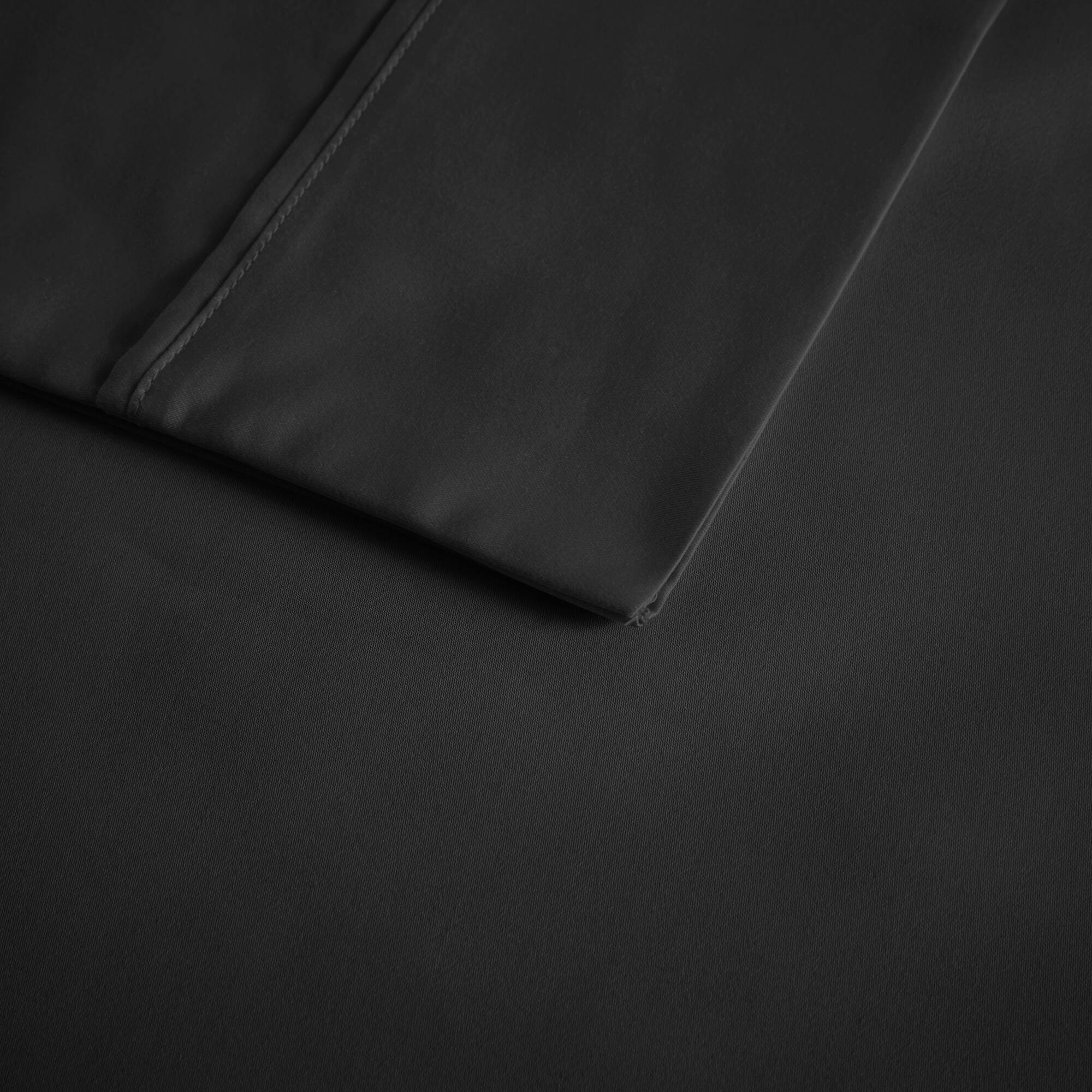 600 Thread Count - Cooling Cotton Blend 4-Piece Sheet Set - Black