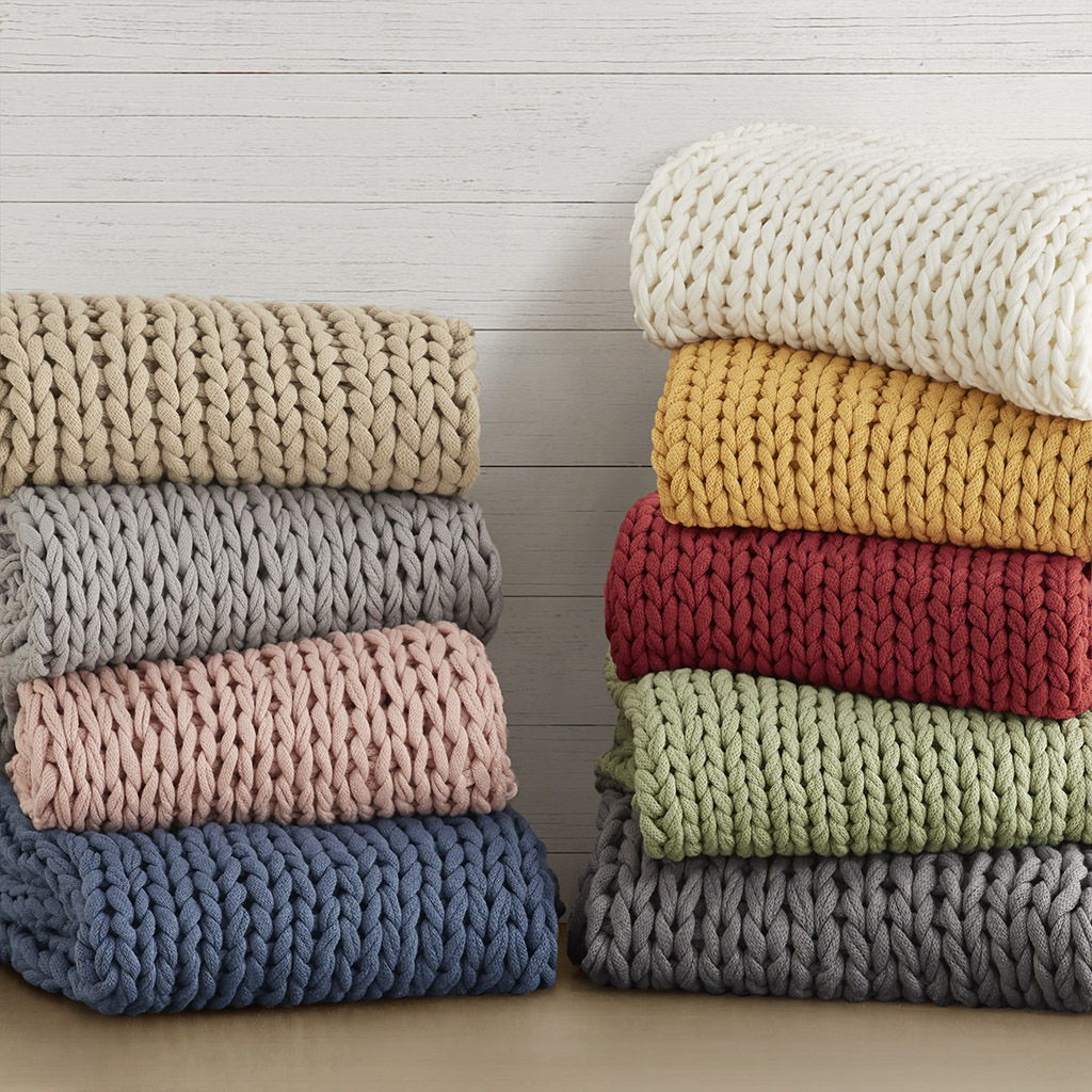 Chunky Double Knit - Handmade Throw - Charcoal