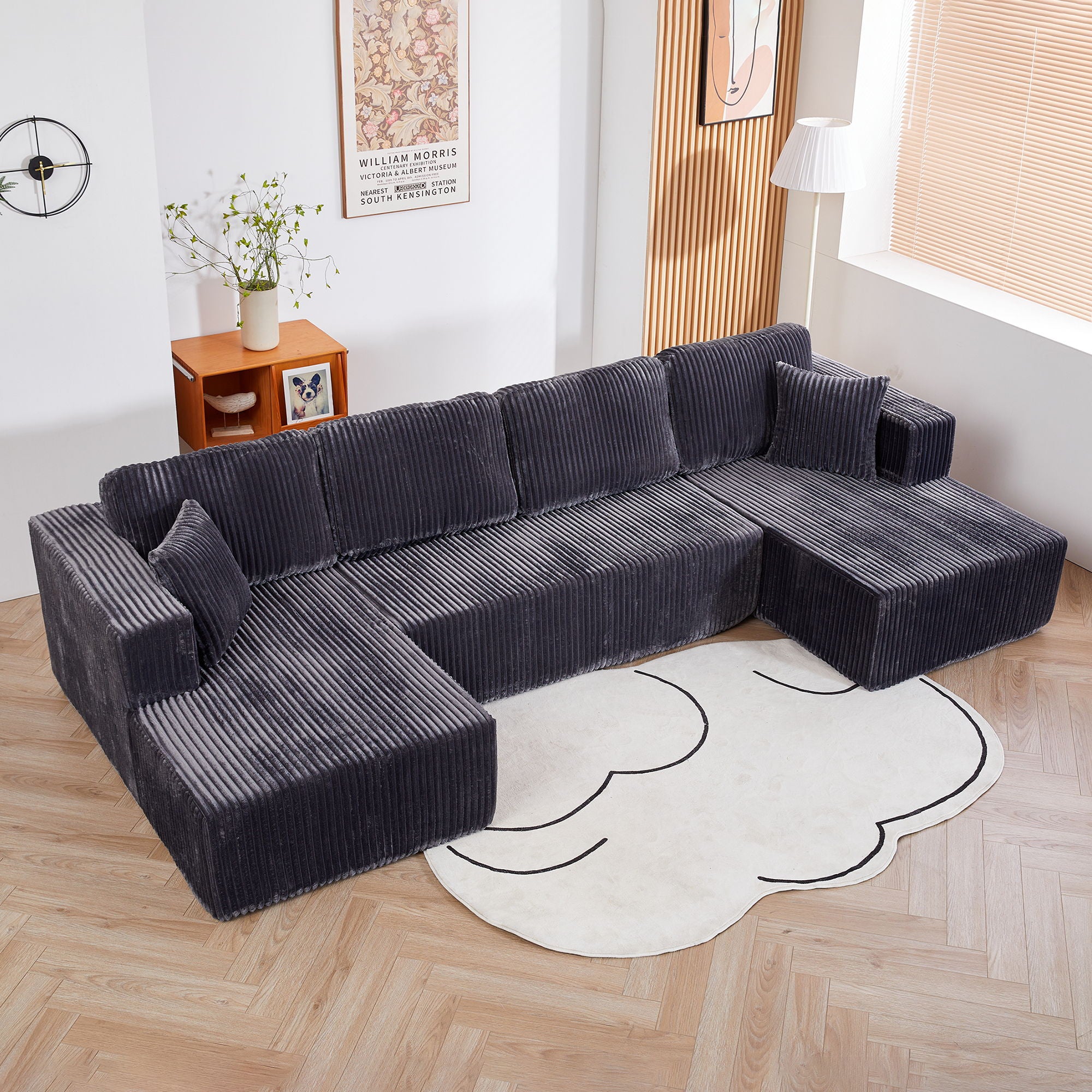 U-Shape Modular Sectional Sofa For Living Room