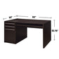 Connect-It Office Desk with 3 Drawers in Cappuccino Finish