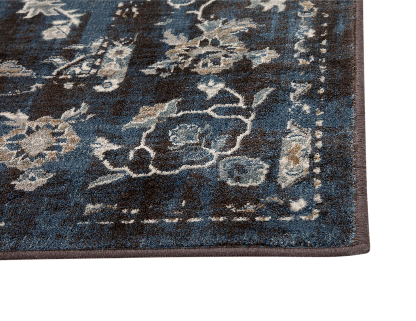 Clayton Blue, Ivory, and Natural Area Rug 5x8