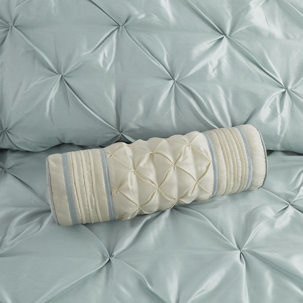 Laurel - King 7 Piece Tufted Comforter Set - Seafoam