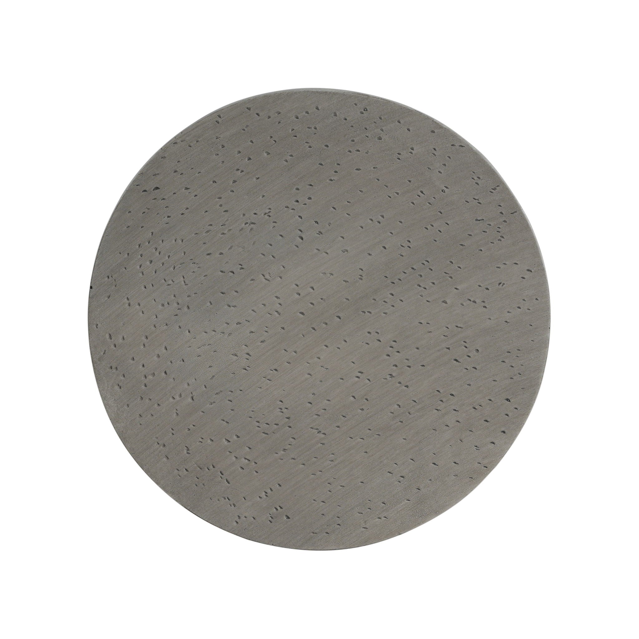 Modern Outdoor Lightweight Concrete Side Table With Hourglass Design - Light Gray