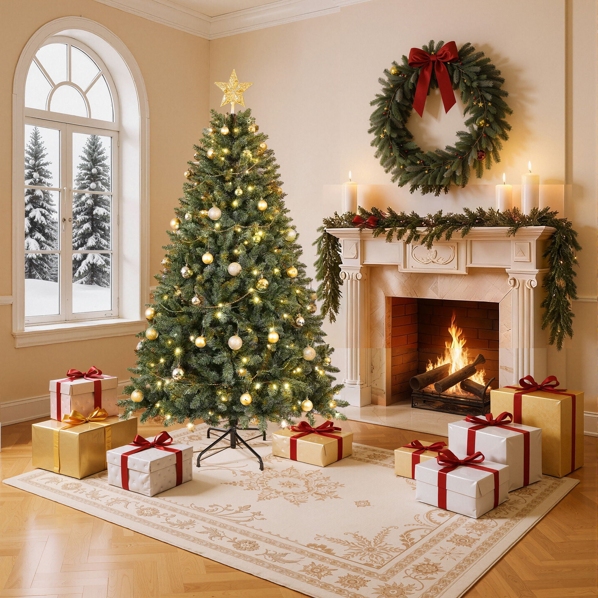 Christmas Tree With Warm Leds