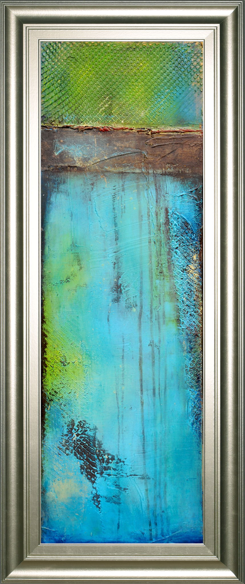 Fisher Island Il By Erin Ashley - Framed Print Wall Art - Light Blue