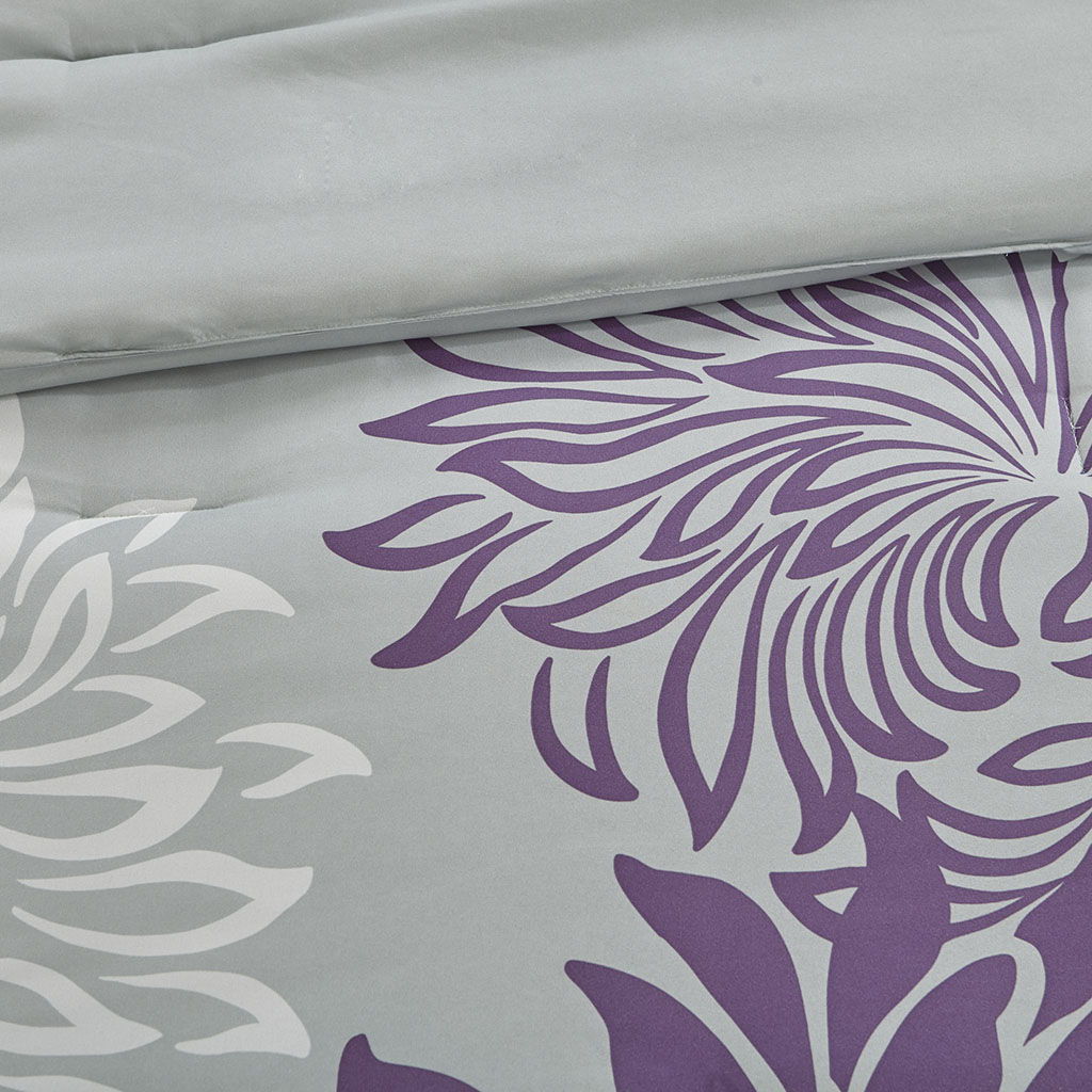 Maible - King Complete Comforter And Sheet Set - Purple