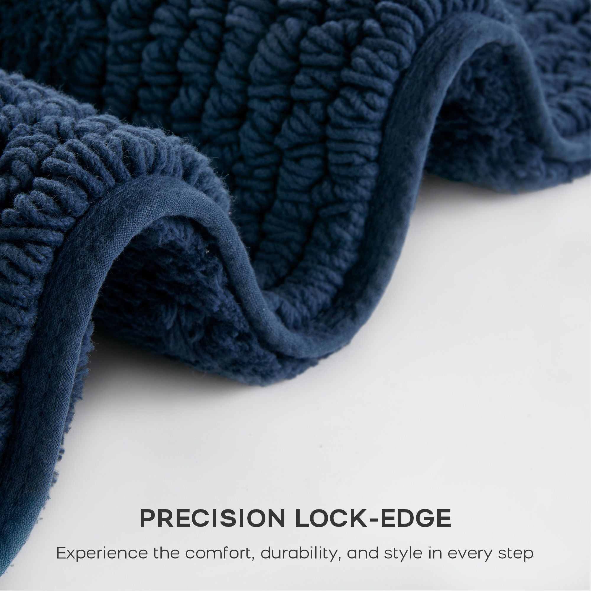 Splendor - 20" x 30" Tufted Reversible Bath Rug - Navy