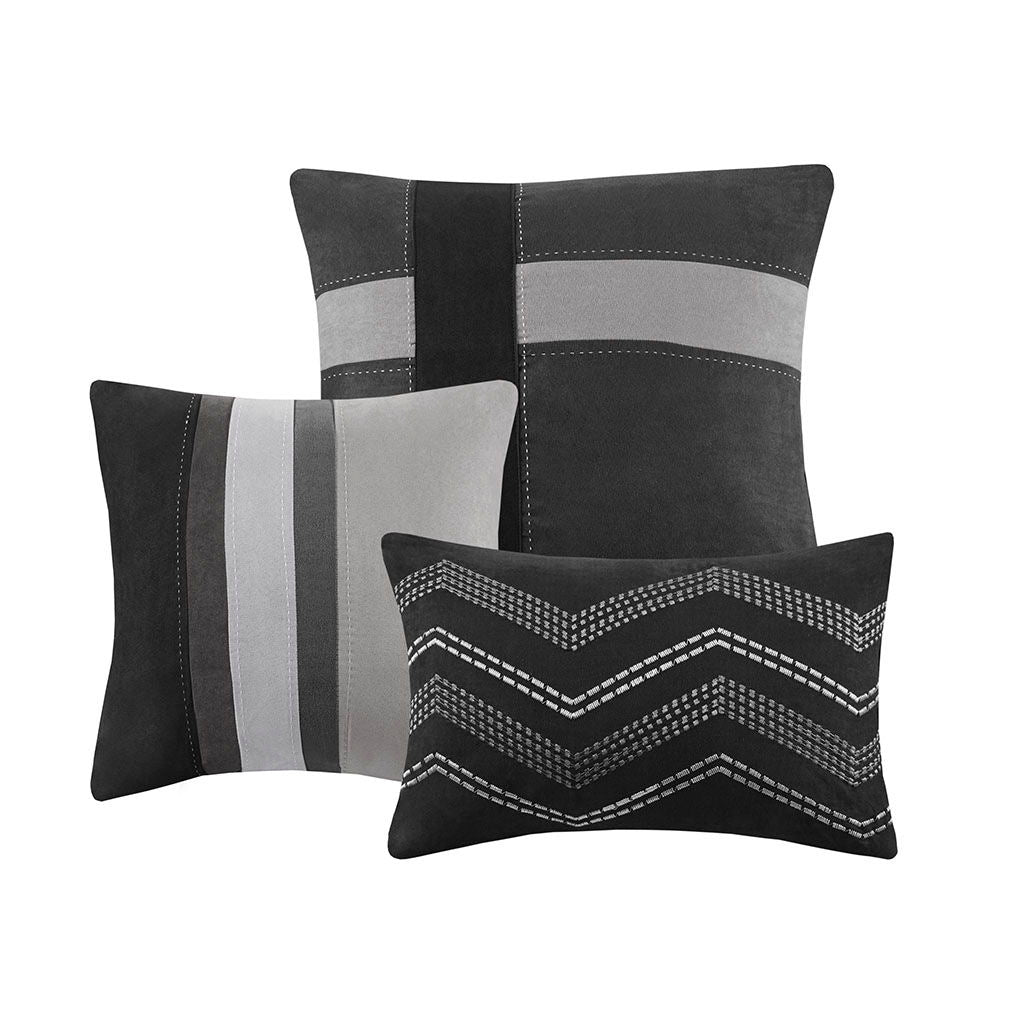 Palisades - King 7 Piece Comforter Set - Black