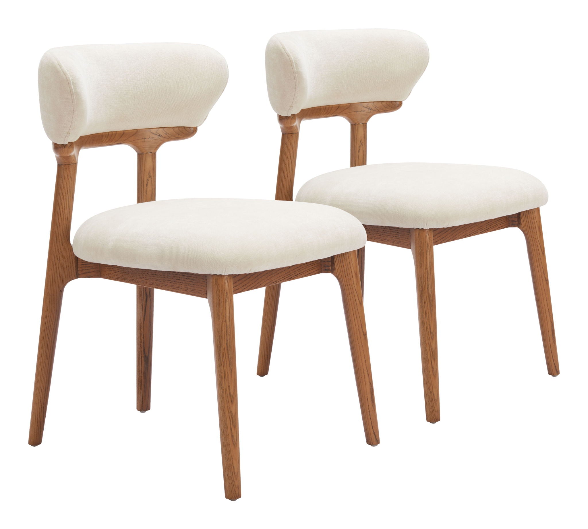 Cedar - Dining Chair (Set of 2) - White / Walnut