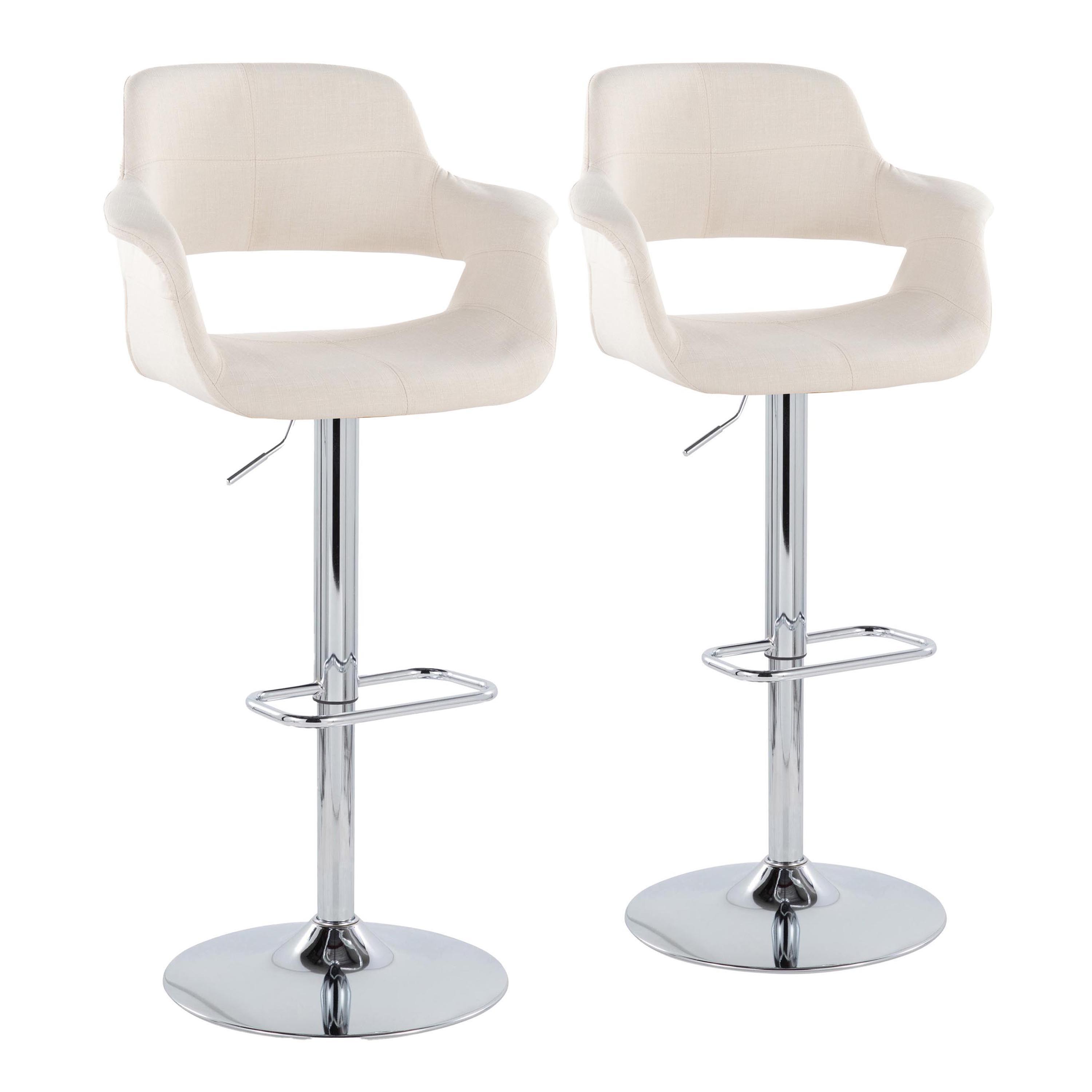 Vintage Flair - Mid Century Modern Adjustable Barstool (Set of 2)