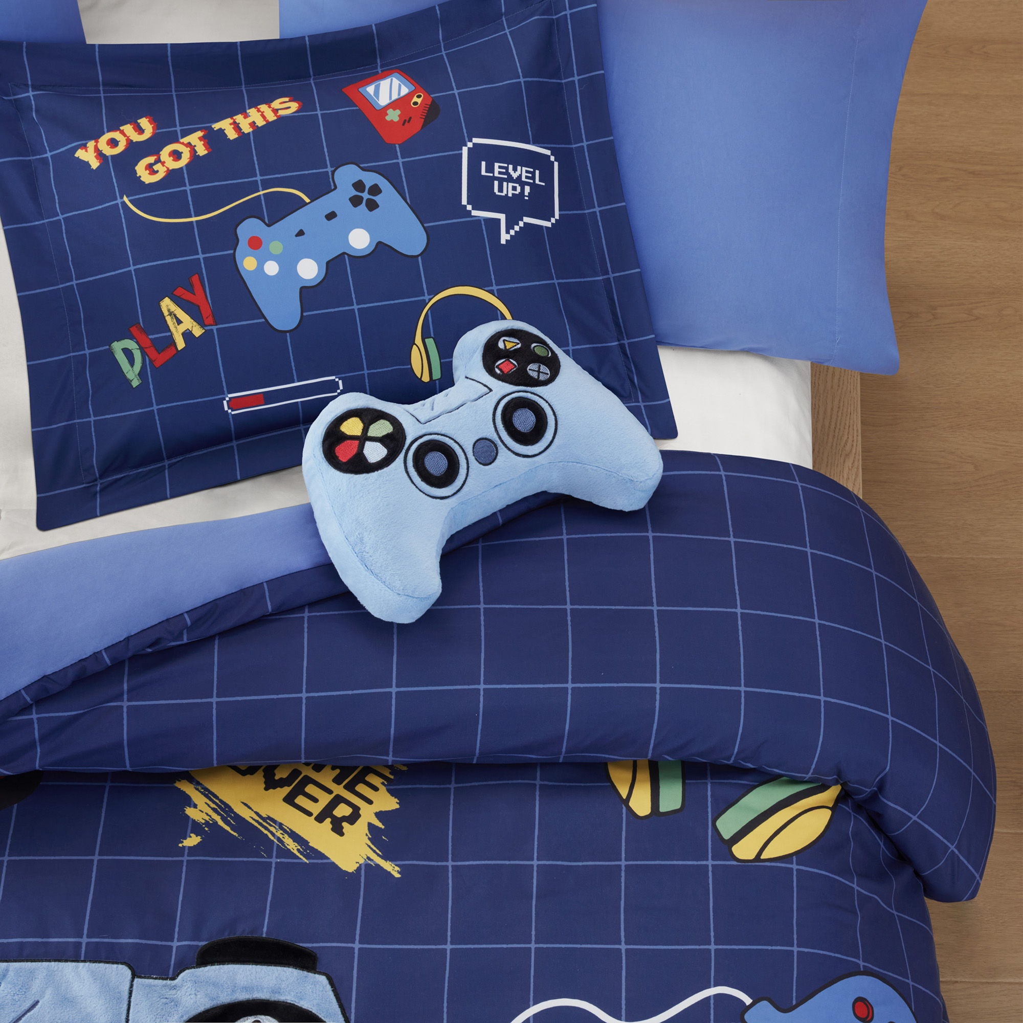 Game - Twin Comforter Set - Navy
