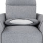 360 Degree Swivel Recliner Theater Recliner Manual Rocker Recliner Chair with Two Removable Pillows for Living Room, Dark Grey