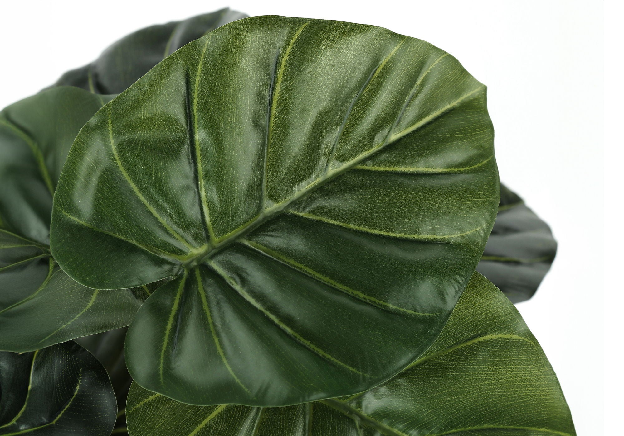 24" Tall, Artificial Plant, Alocasia, Indoor, Faux, Fake, Table, Greenery, Potted, Real Touch, Decorative - Green / Black