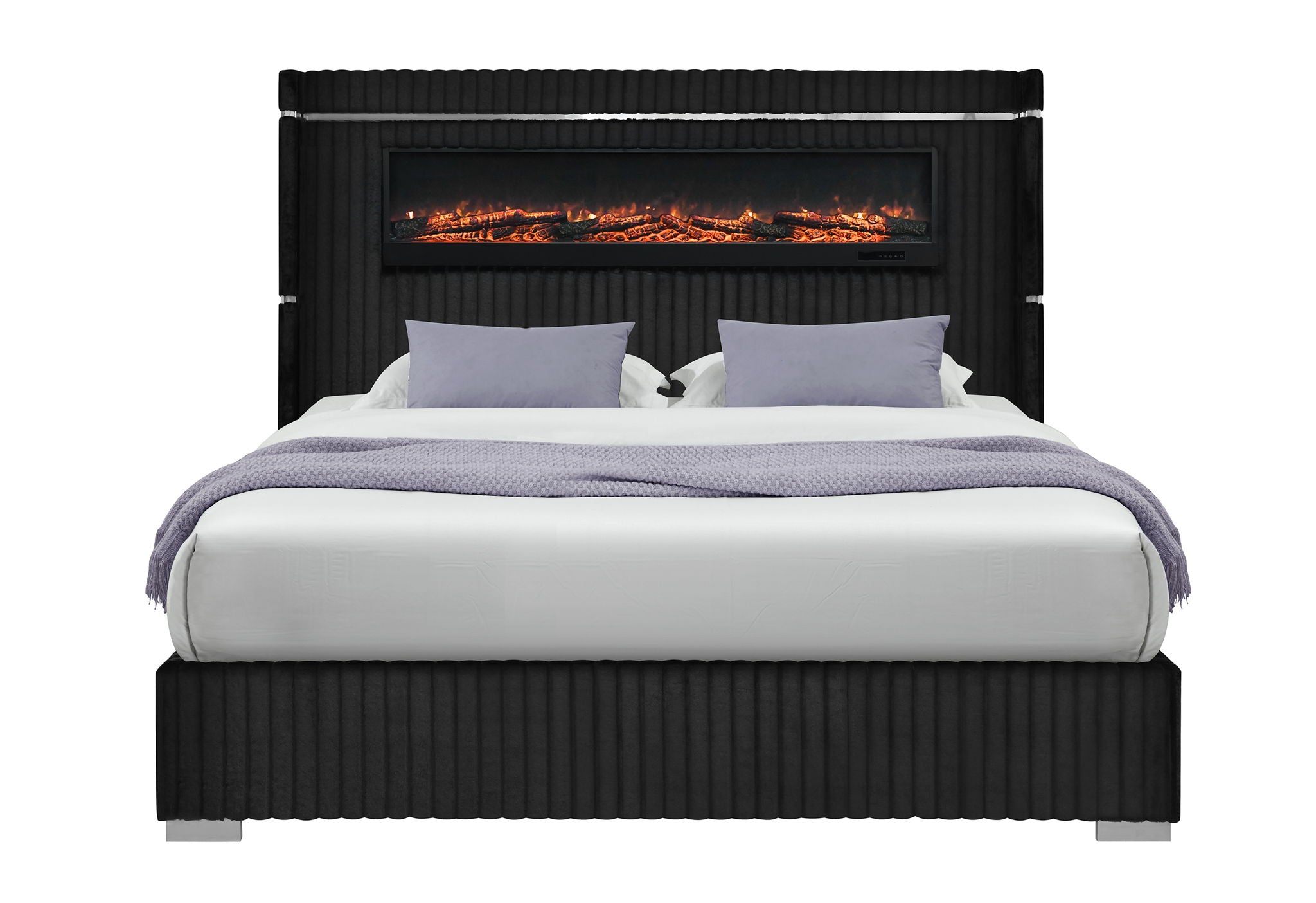 2215 - King Bed Queen Bed Rails - Black