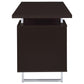 Cappuccino 2-drawer Floating Top Office Desk