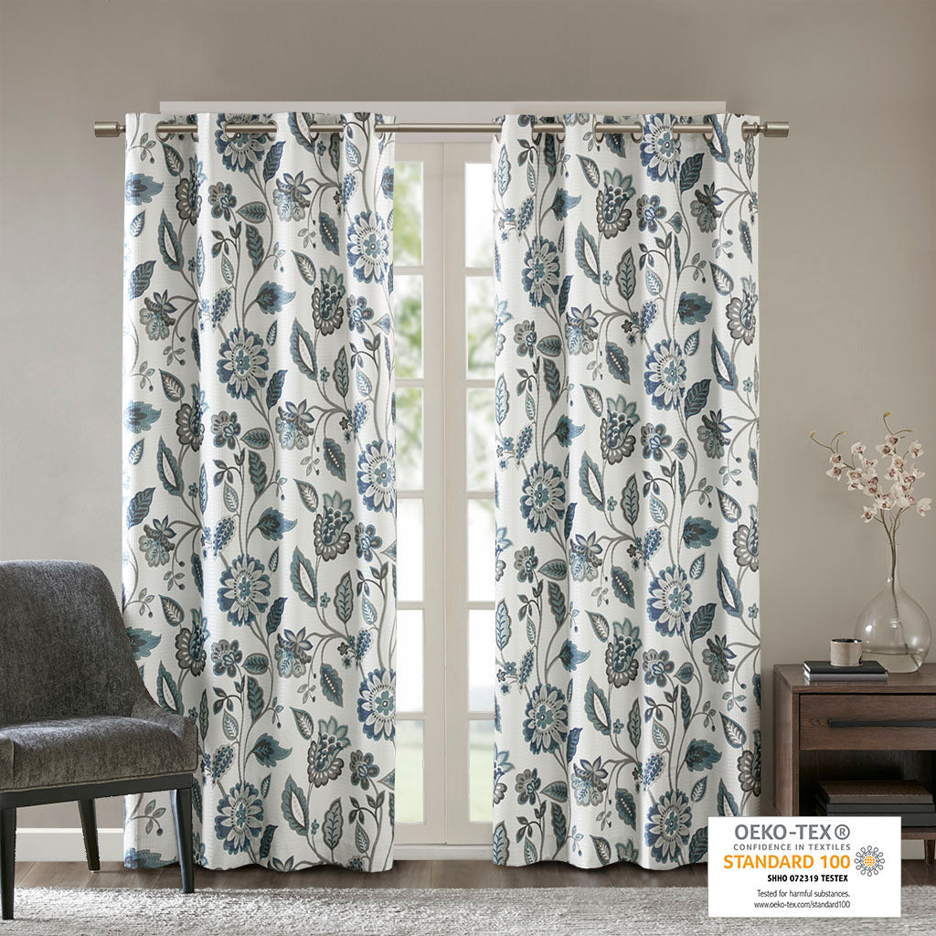 Jacquard Printed Room Darkening Curtain Panel