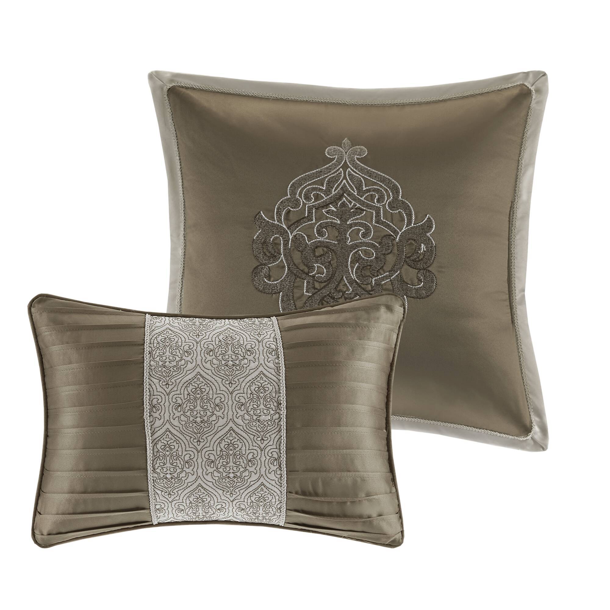 Odette - King 8 Piece Comforter Set - Tan