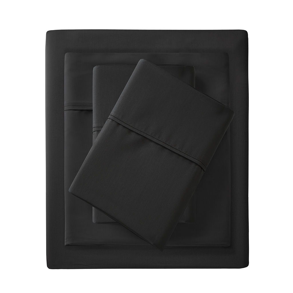 1500 Thread Count - 4 Piece California King Blend Sheet Set - Black