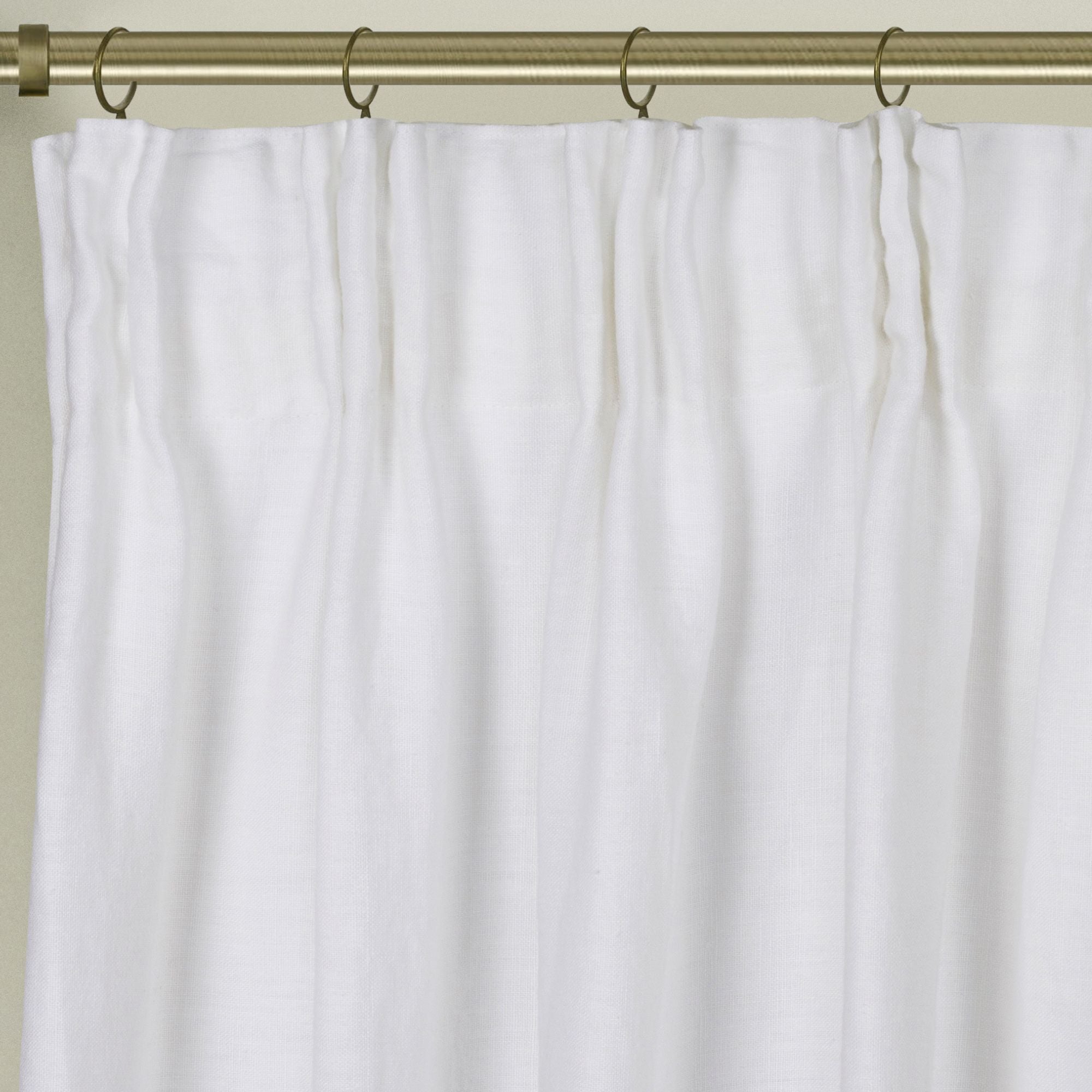 Newport Blackout Curtains for Bedroom, Linen Curtains for Living Room, Window Curtains, Room Darkening Curtains 84 Inches Long, Soft White