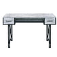 ACME Settea Computer Desk, Antique White & Black Finish 92797