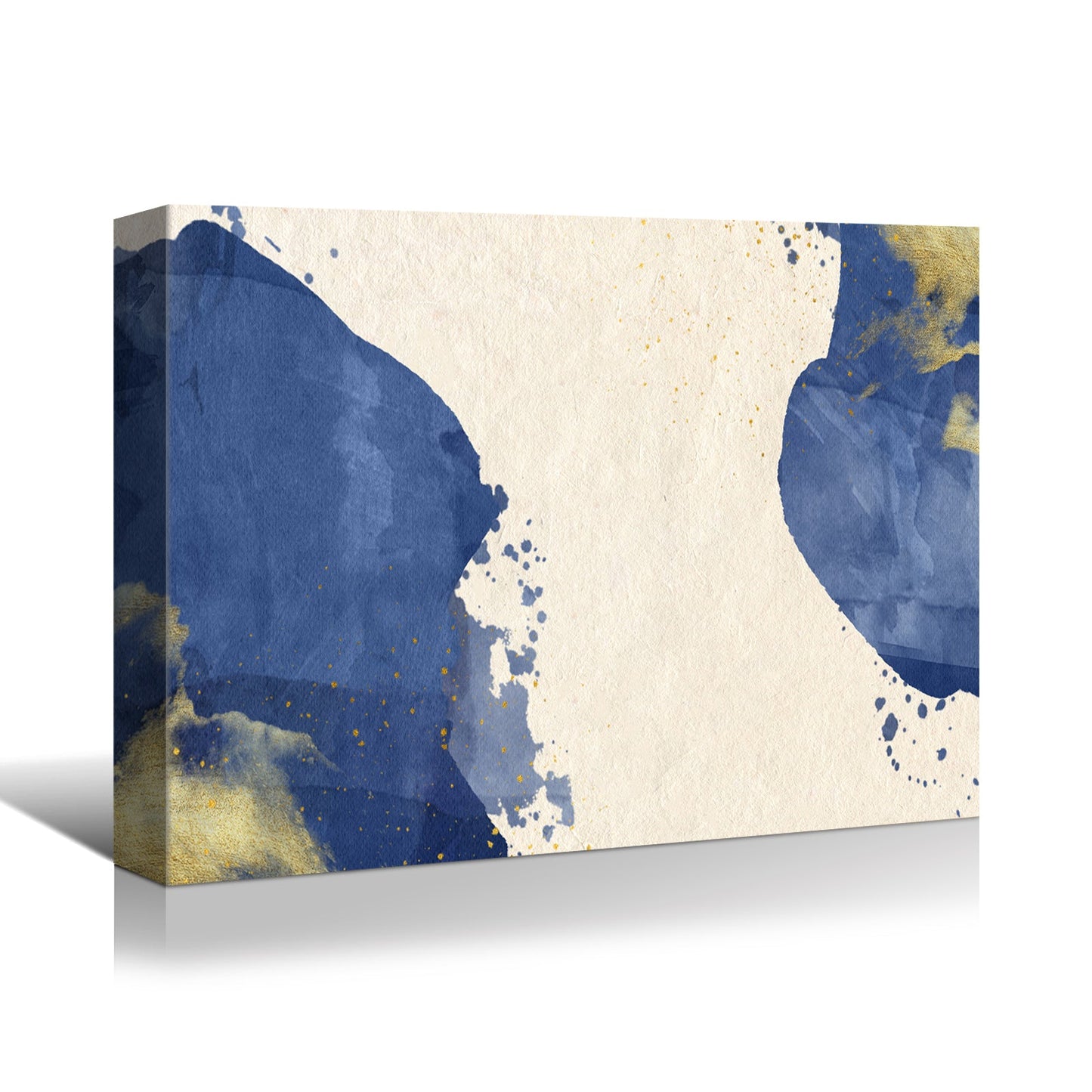 Framed Canvas Wall Art Decor Abstract Painting, Blue and White Color Decoration For Office Living Room, Bedroom Decor-Ready To Hang