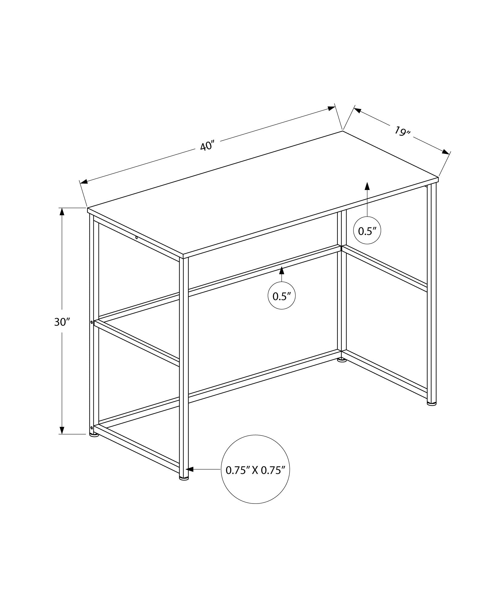 Computer Desk, Home Office, Laptop, Left & Right Set-Up, Storage Drawers, Work, Contemporary, Modern - Black